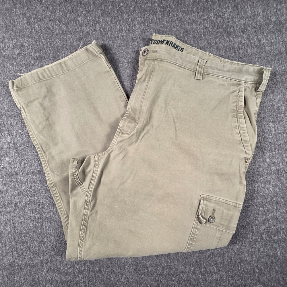 Duluth Trading Co Flex Ballroom Khakis Mens 46x30 Green Cargo Work Pants